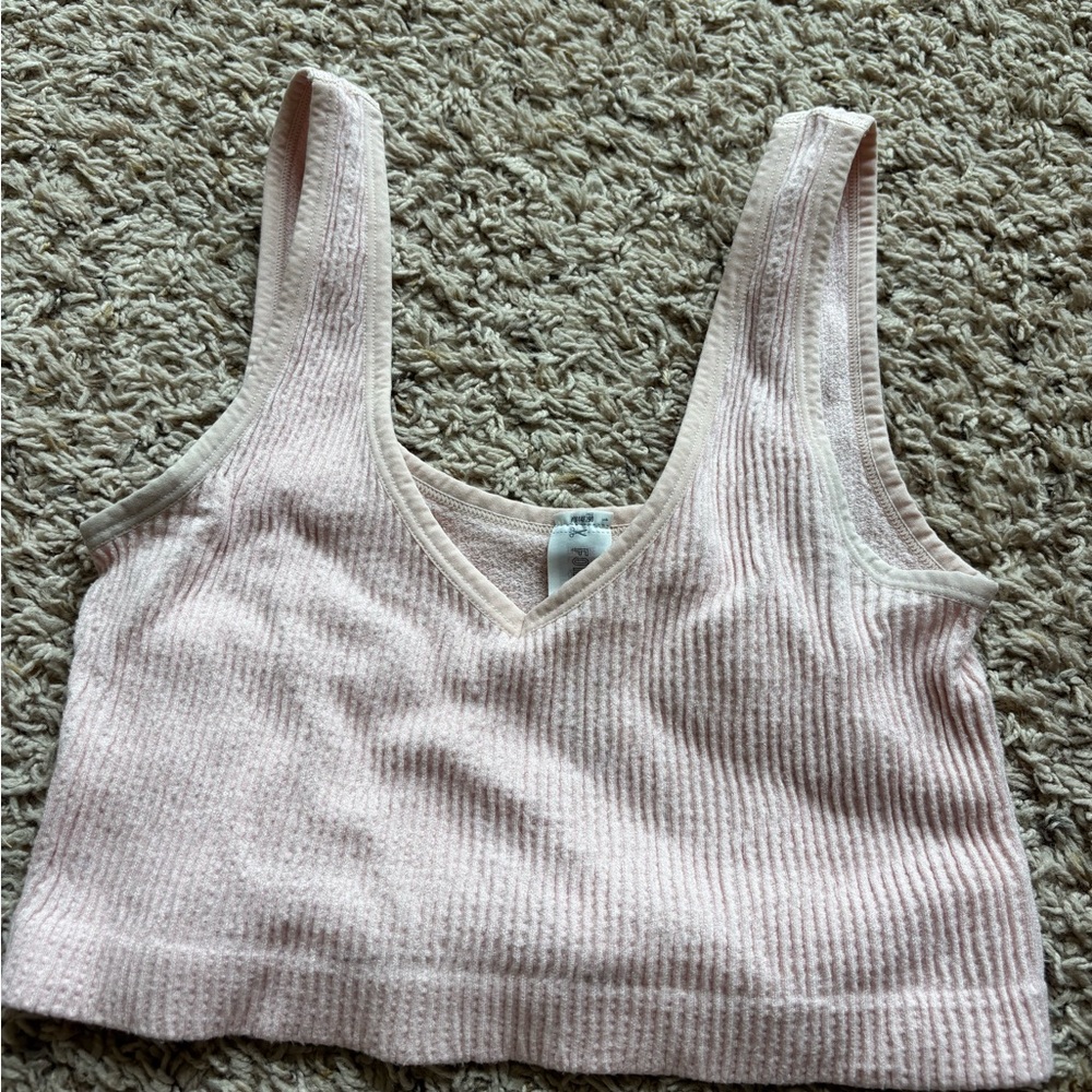 Forever 21 Pink Ribbed Tank Top